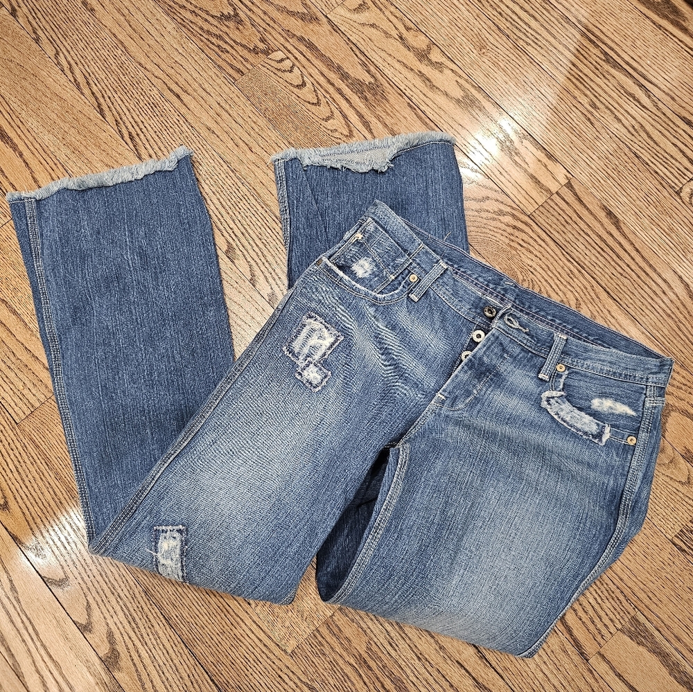 Polo Ralph Lauren 1967 Stylish Blue Distressed Women Jeans